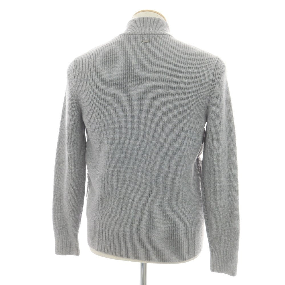 【中古】ヘルノ Herno ニット ダブルジップ ダウンジャケット グレー【 44 】【 状態ランクB 】【 メンズ 】
