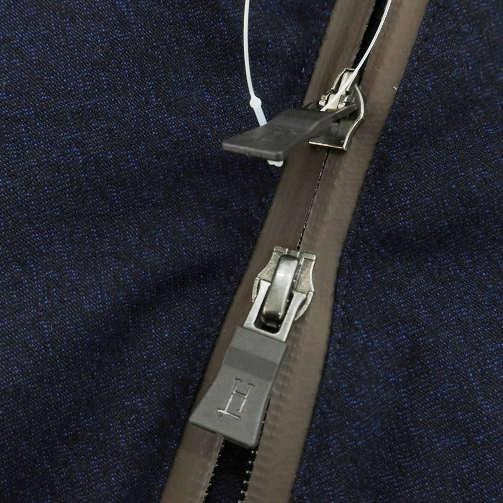 【中古】ヘルノ Herno ウール 中綿入りライナー付き ダブルジップ フーデッドブルゾン ネイビー【 42 】【 状態ランクC 】【 メンズ 】