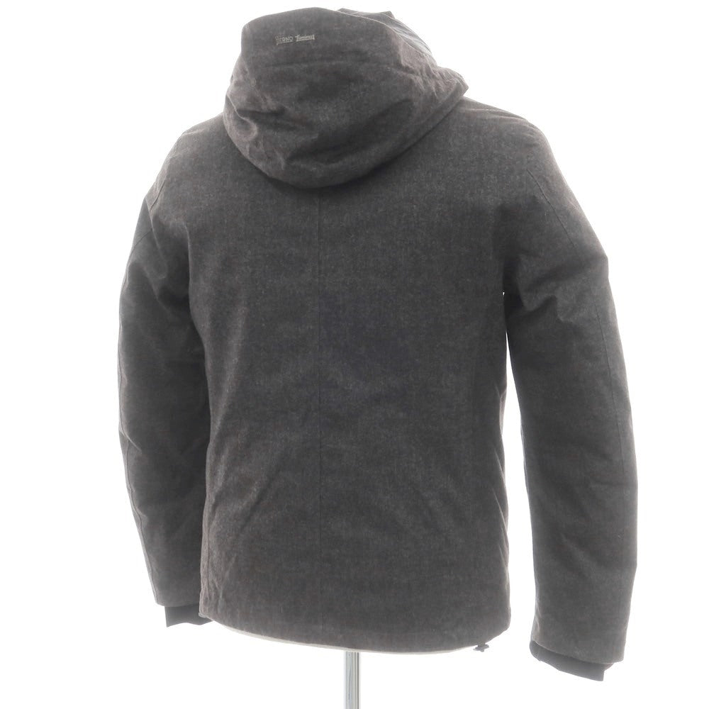 【中古】ヘルノ Herno ポリエステル ダブルジップ ダウンジャケット ダークグレー【 42 】【 状態ランクC 】【 メンズ 】