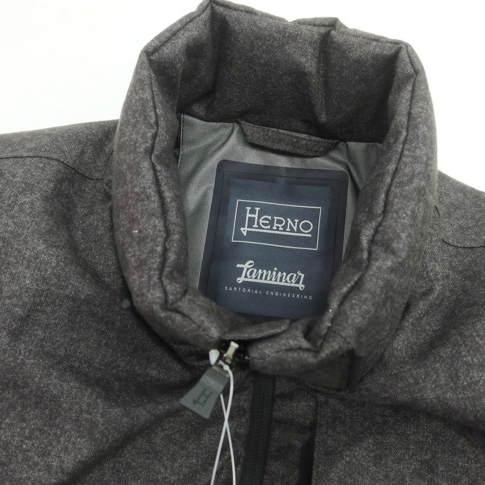【中古】ヘルノ Herno ポリエステル ダブルジップ ダウンジャケット ダークグレー【 42 】【 状態ランクC 】【 メンズ 】