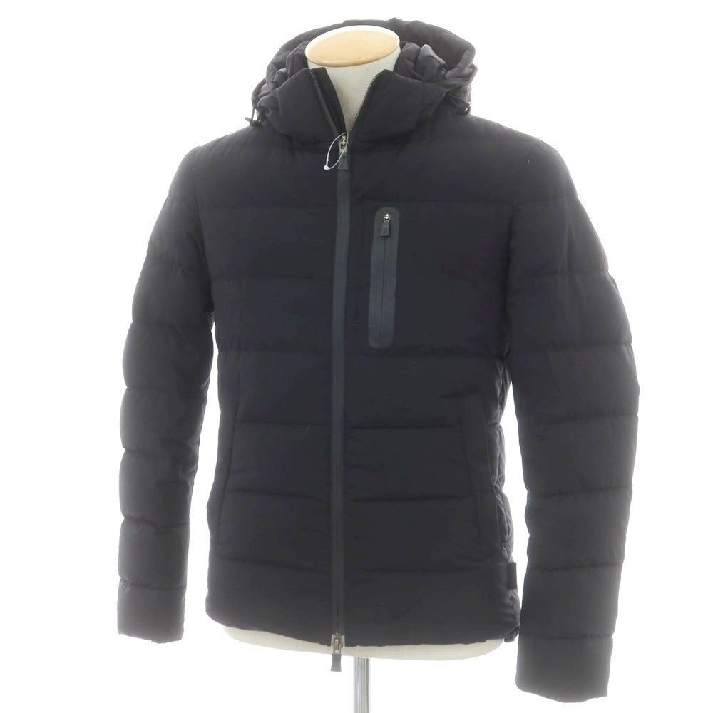 【中古】ヘルノ Herno ポリエステル ダブルジップ ダウンジャケット ブラック【 42 】【 状態ランクC 】【 メンズ 】