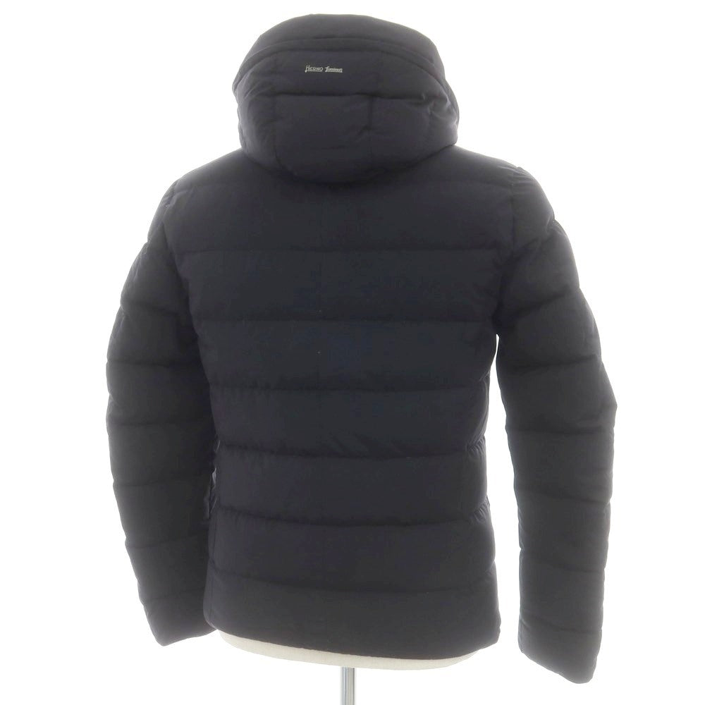 【中古】ヘルノ Herno ポリエステル ダブルジップ ダウンジャケット ブラック【 42 】【 状態ランクC 】【 メンズ 】