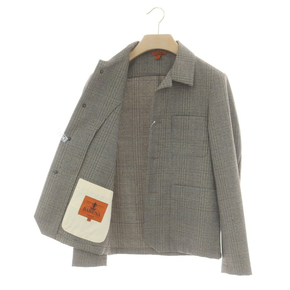 【中古】バレナ BARENA ウール グレンチェック カバーオール グレーxブラウン【 44 】【 状態ランクA 】【 メンズ 】