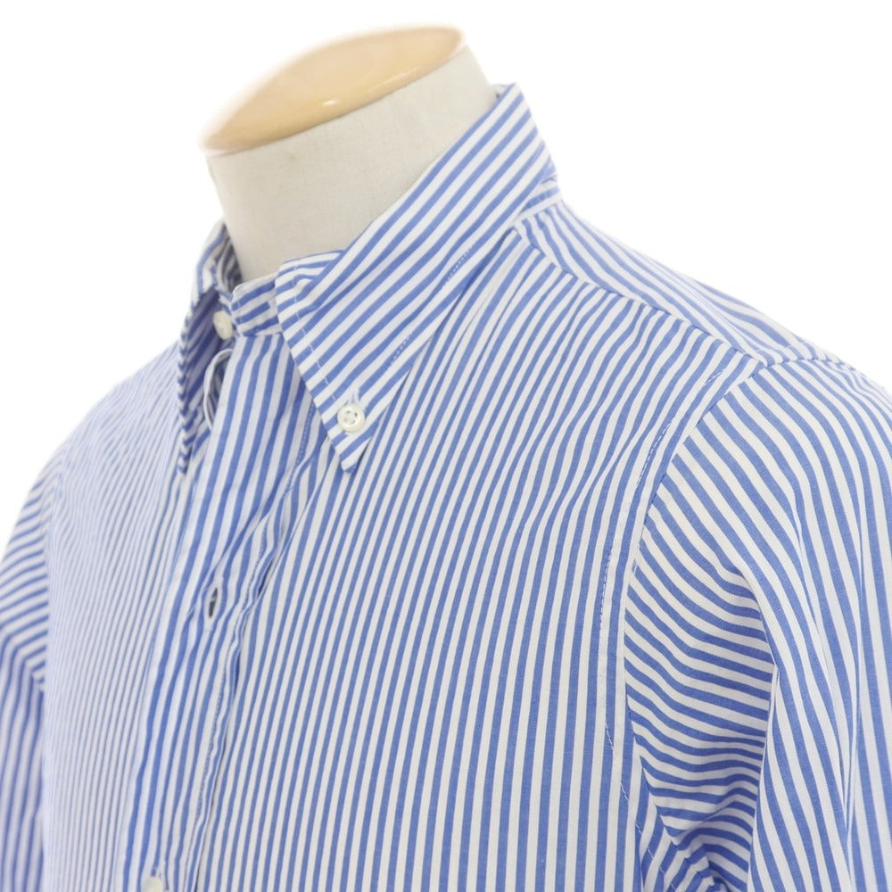 【中古】インディビジュアライズドシャツ INDIVIDUALIZED SHIRTS コットン ストライプ ボタンダウン シャツ ブルーxホワイト【 14 1/2 】【 状態ランクB 】【 メンズ 】