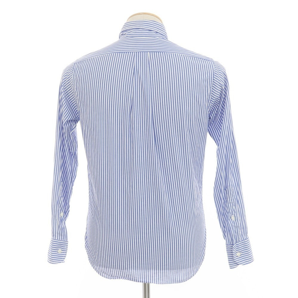 【中古】インディビジュアライズドシャツ INDIVIDUALIZED SHIRTS コットン ストライプ ボタンダウン シャツ ブルーxホワイト【 14 1/2 】【 状態ランクB 】【 メンズ 】