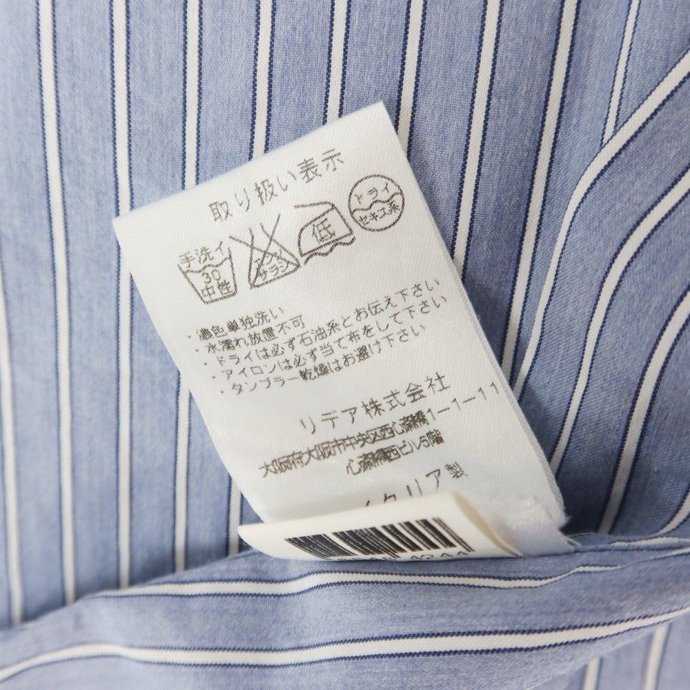 【中古】バルバ ダンディライフ BARBA DANDY LIFE ストレッチコットン ストライプ ドレスシャツ ブルー【 36 】【 状態ランクC 】【 メンズ 】