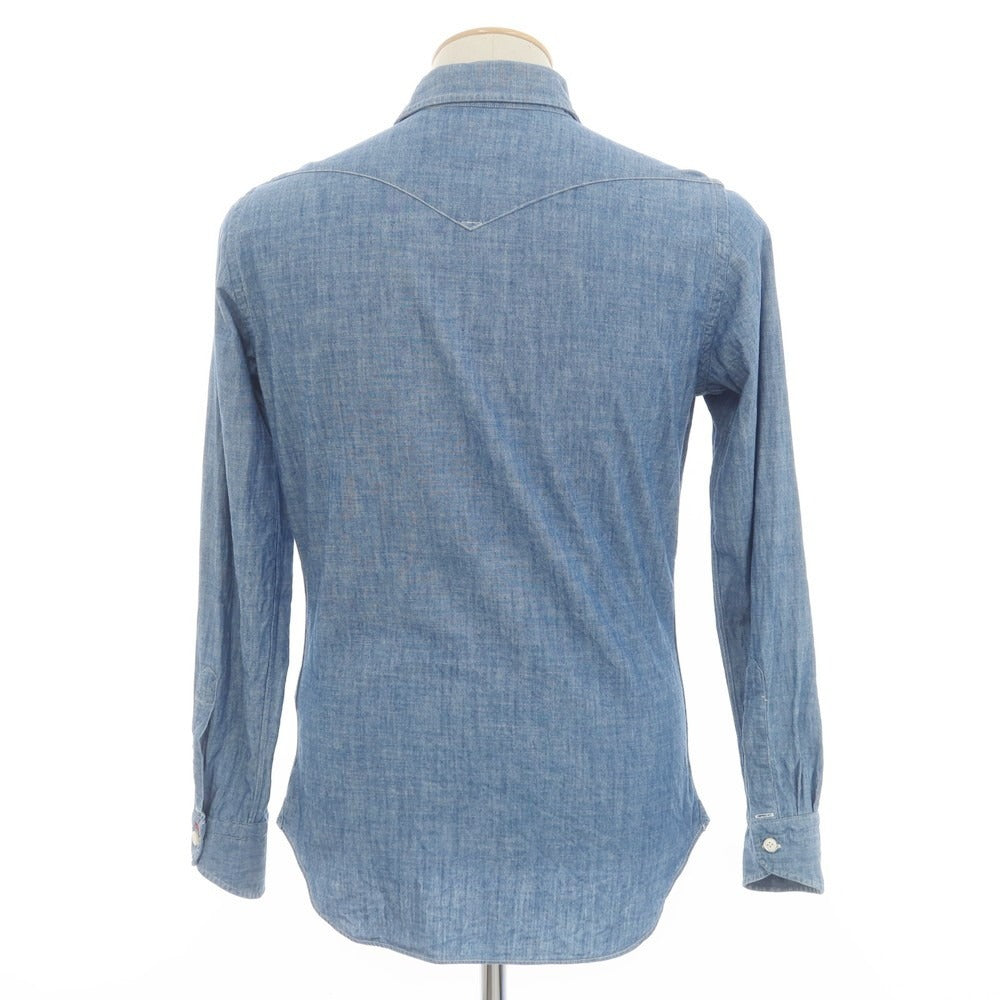 【中古】ボルゾネッラ BOLZONELLA コットン カジュアルシャツ ブルー【 37 】【 状態ランクC 】【 メンズ 】