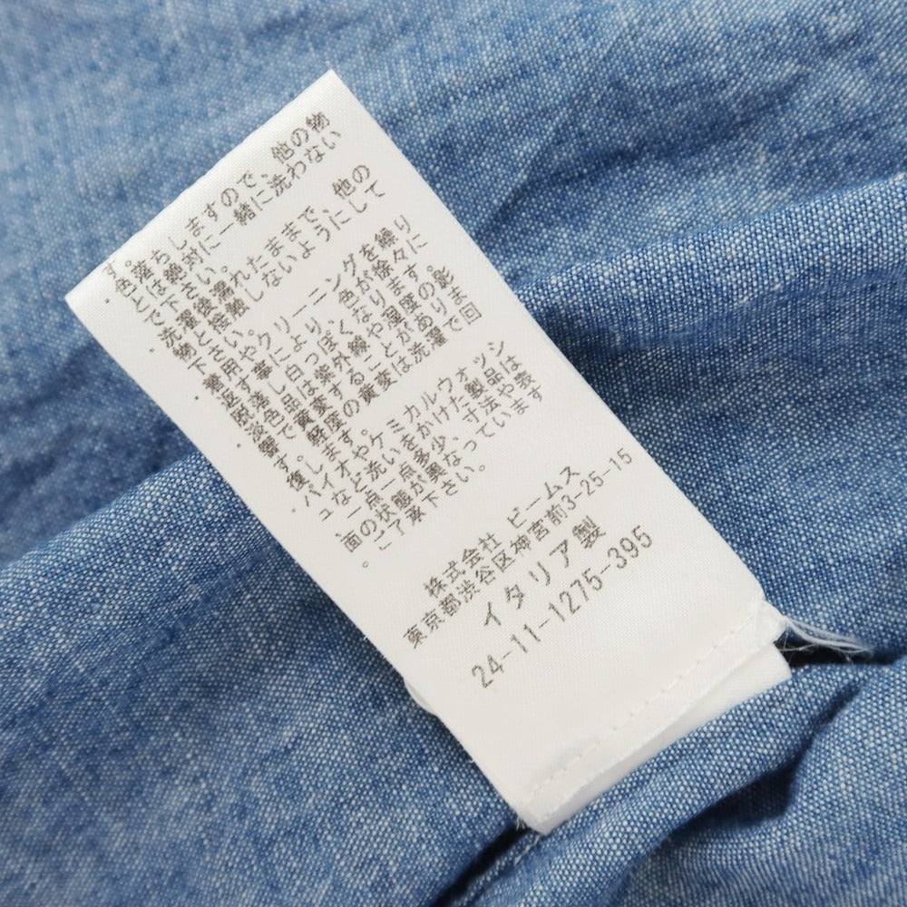 【中古】ボルゾネッラ BOLZONELLA コットン カジュアルシャツ ブルー【 37 】【 状態ランクC 】【 メンズ 】