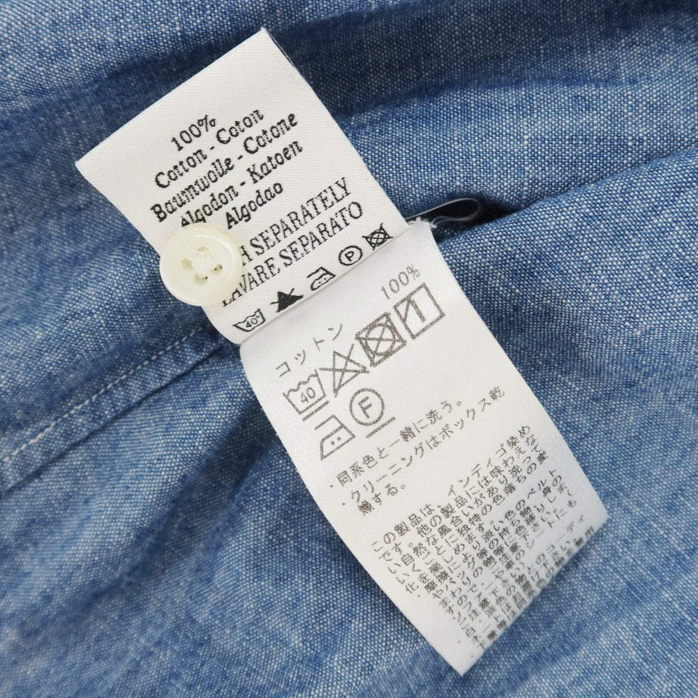 【中古】ボルゾネッラ BOLZONELLA コットン カジュアルシャツ ブルー【 37 】【 状態ランクC 】【 メンズ 】