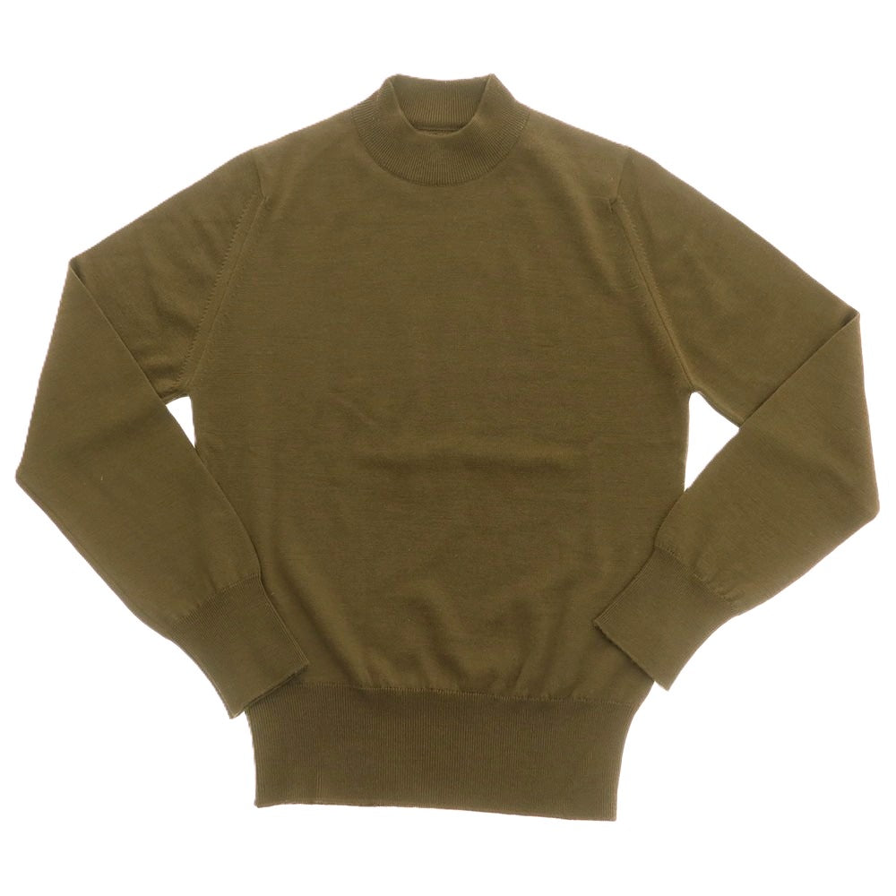 【中古】ジョンスメドレー JOHN SMEDLEY ハイゲージ ウール モックネック プルオーバーニット ブラウンカーキ系【 XS 】【 状態ランクB 】【 メンズ 】