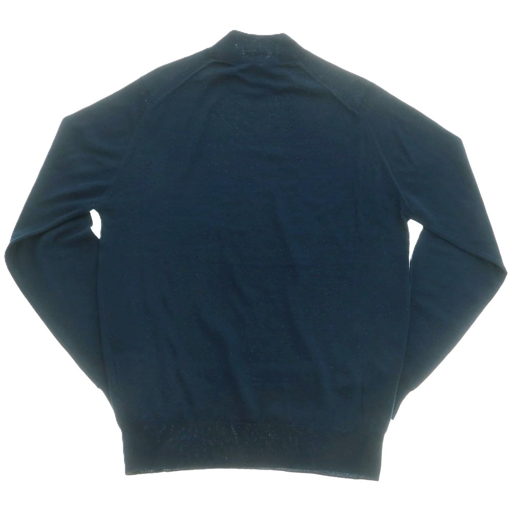 【中古】ジョンスメドレー JOHN SMEDLEY ハイゲージ ウール モックネック プルオーバーニット ネイビー【 S 】【 状態ランクB 】【 メンズ 】