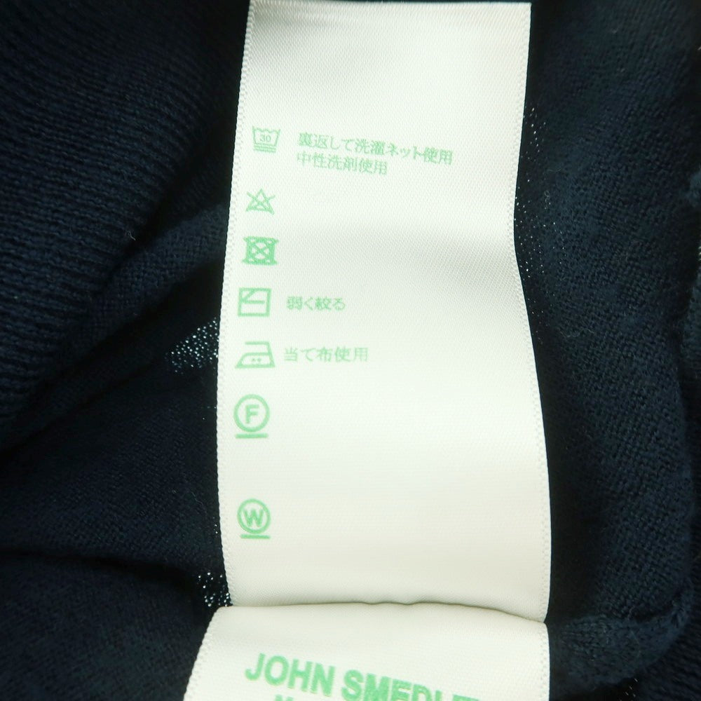 【中古】ジョンスメドレー JOHN SMEDLEY ハイゲージ ウール モックネック プルオーバーニット ネイビー【 S 】【 状態ランクB 】【 メンズ 】