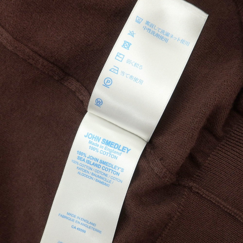 【中古】ジョンスメドレー JOHN SMEDLEY コットン クルーネック プルオーバーニット ブラウン【 S 】【 状態ランクB 】【 メンズ 】