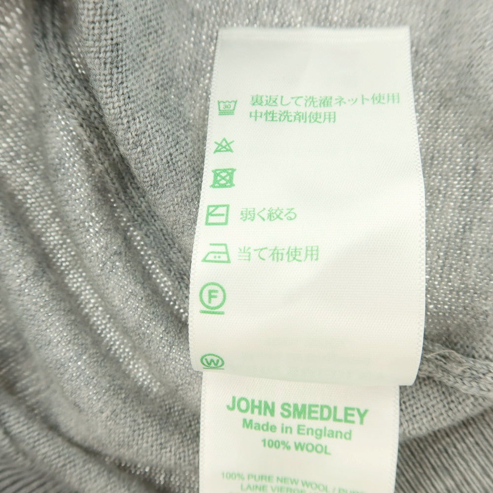 【中古】ジョンスメドレー JOHN SMEDLEY ハイゲージ ウール Vネック ニットベスト グレー【 S 】【 状態ランクB 】【 メンズ 】