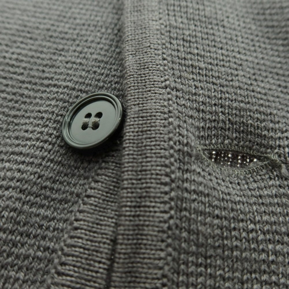 【中古】ラルディーニ LARDINI ウール ジレ型 ニットベスト グレー【 42 】【 状態ランクB 】【 メンズ 】