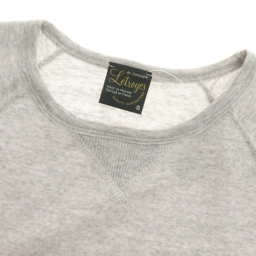 【中古】ルトロワ Letroyes ハイゲージ ウール クルーネック プルオーバーニット グレー【 S 】【 状態ランクB 】【 メンズ 】