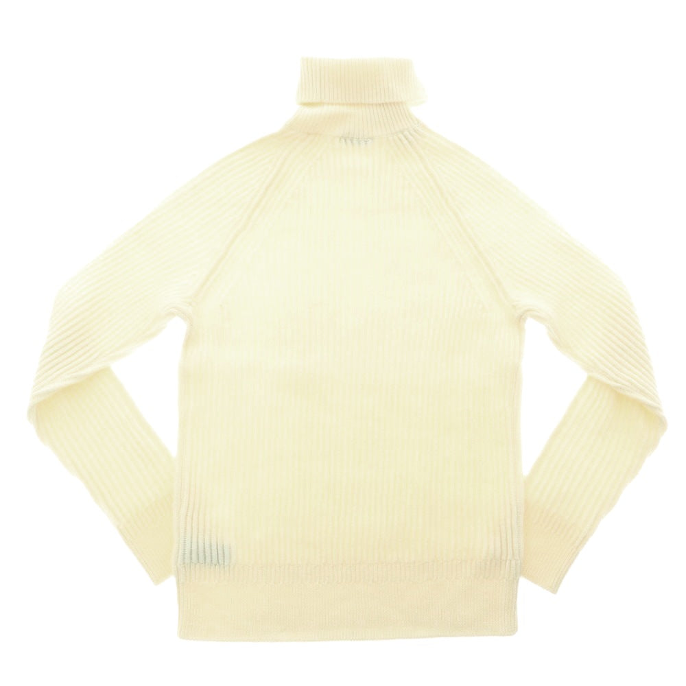 【中古】ザノーネ ZANONE ウール リブ タートルネック プルオーバーニット アイボリー【 46 】【 状態ランクB 】【 メンズ 】