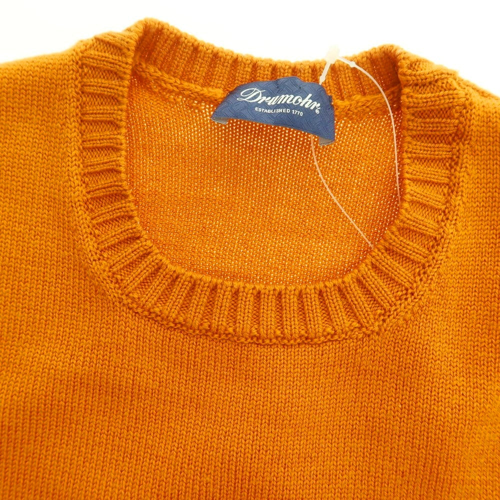 【中古】ドルモア DRUMOHR ウール クルーネック プルオーバーニット オレンジ【 44 】【 状態ランクB 】【 メンズ 】
