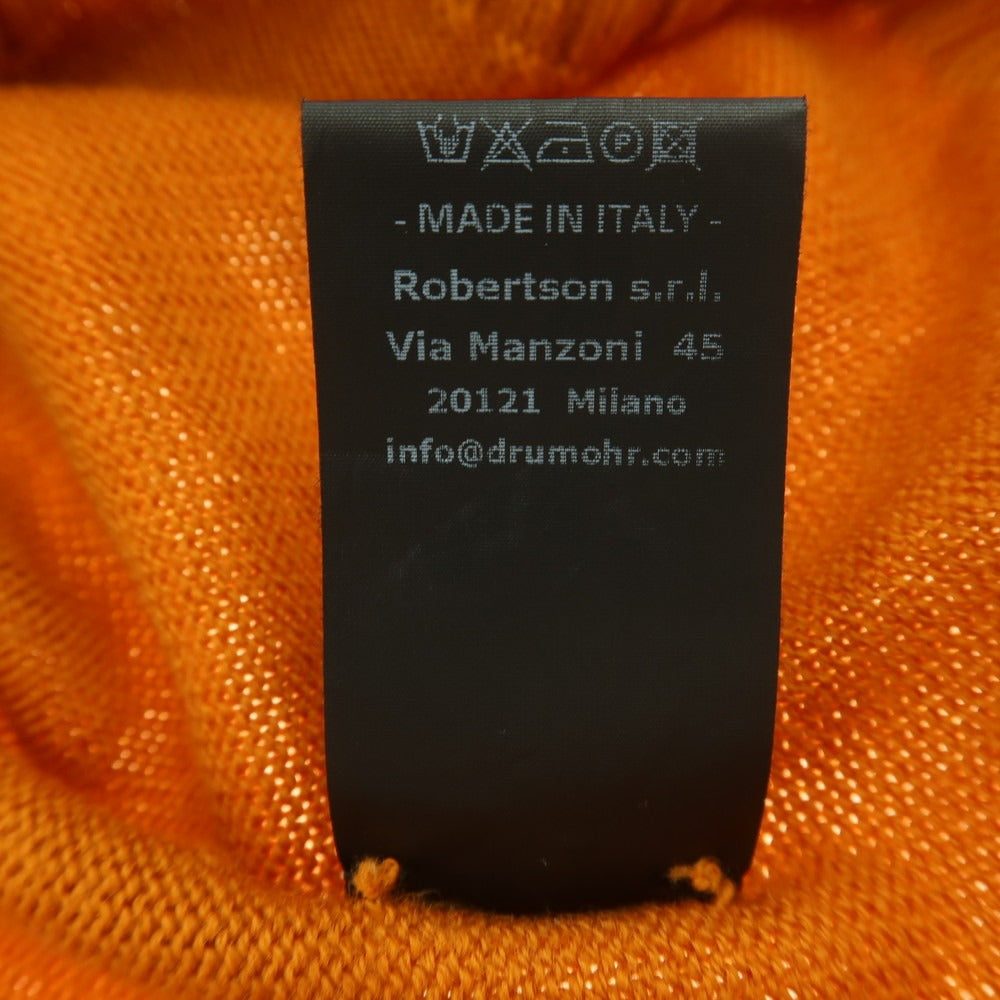 【中古】ドルモア DRUMOHR ウール クルーネック プルオーバーニット オレンジ【 44 】【 状態ランクB 】【 メンズ 】