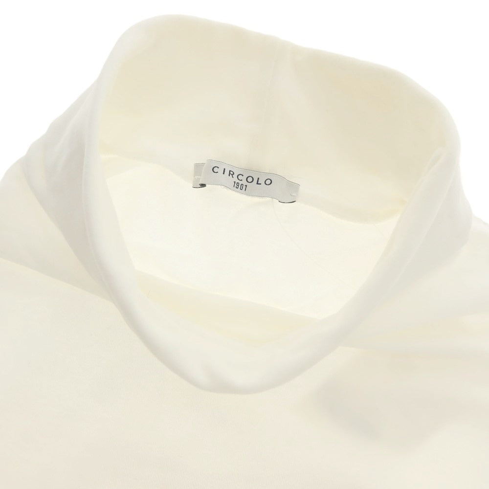 【中古】チルコロ1901 CIRCOLO 1901 ストレッチ コットン タートルネック 長袖Tシャツ ホワイト【 XS 】【 状態ランクC 】【 メンズ 】