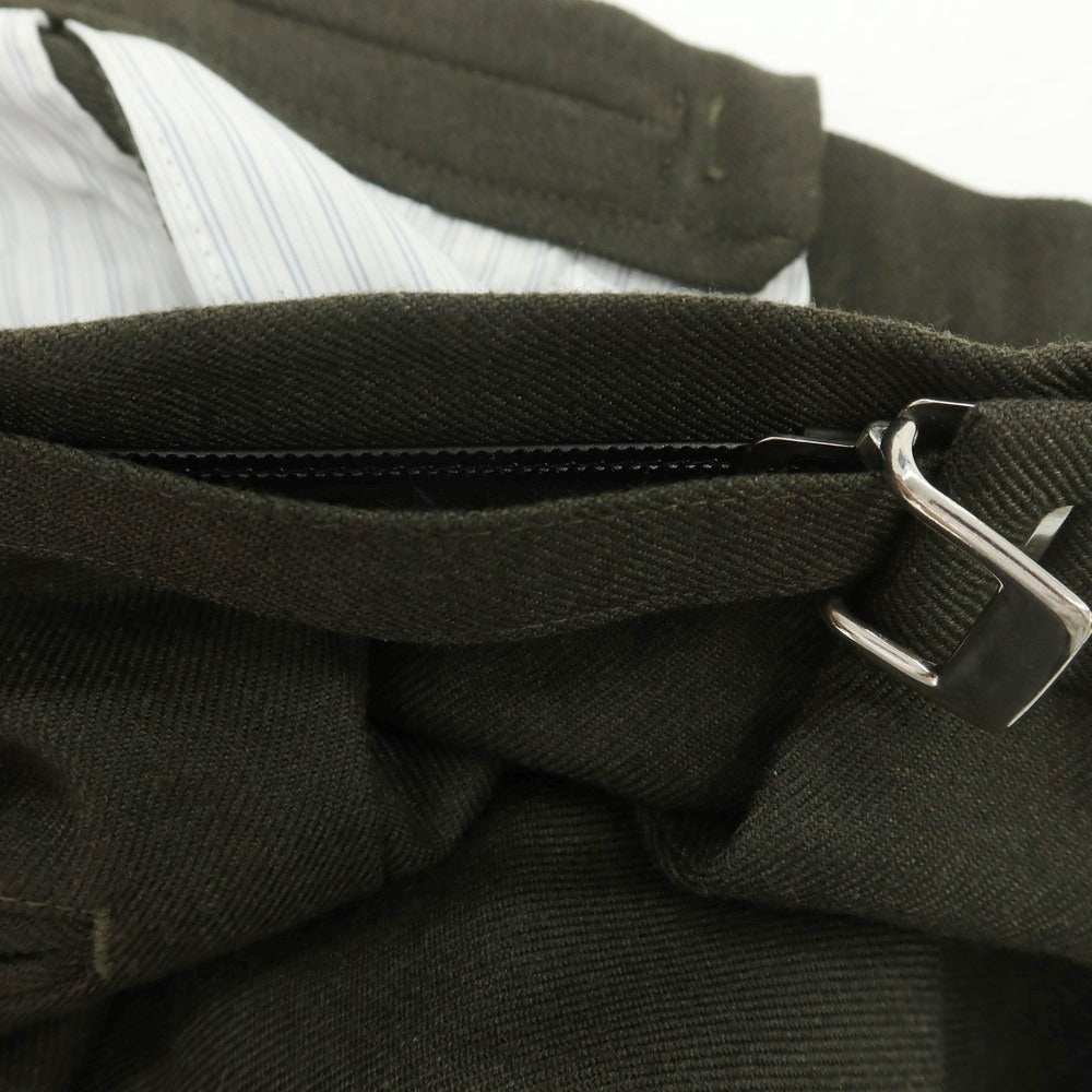 【中古】セラドール セラードアー CELLAR DOOR ストレッチポリエステルレーヨン ドレススラックスパンツ オリーブ【 42 】【 状態ランクC 】【 メンズ 】