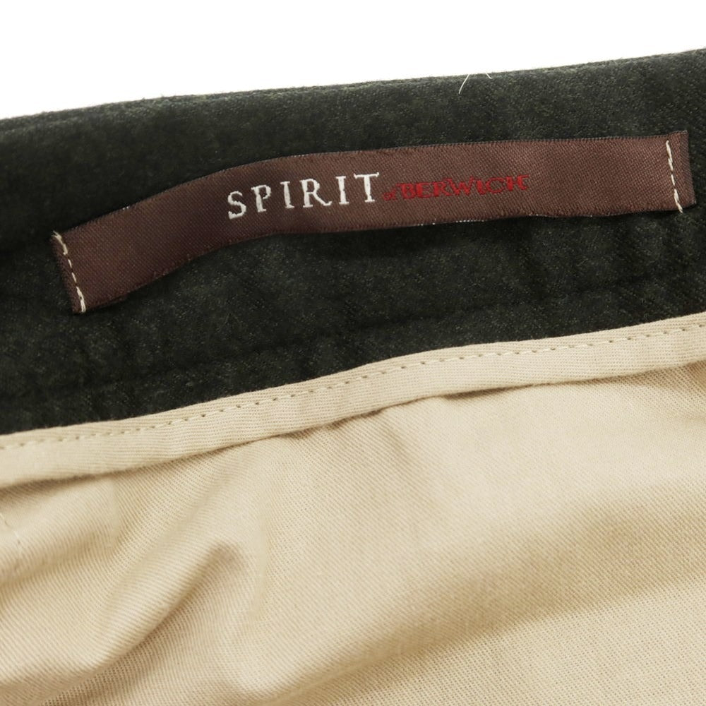 【中古】ベルウィッチ BERWICH ウール カジュアルスラックスパンツ ダークグリーン【 44 】【 状態ランクB 】【 メンズ 】