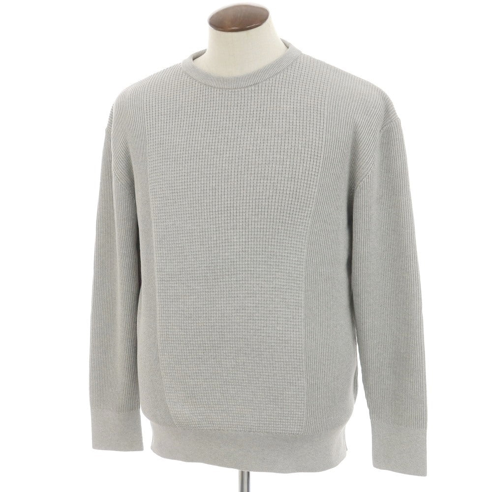 【新品】ヴィルーム V::loom ミドルゲージコットン クルーネック ニット グレー【 L 】【 状態ランクN 】【 メンズ 】