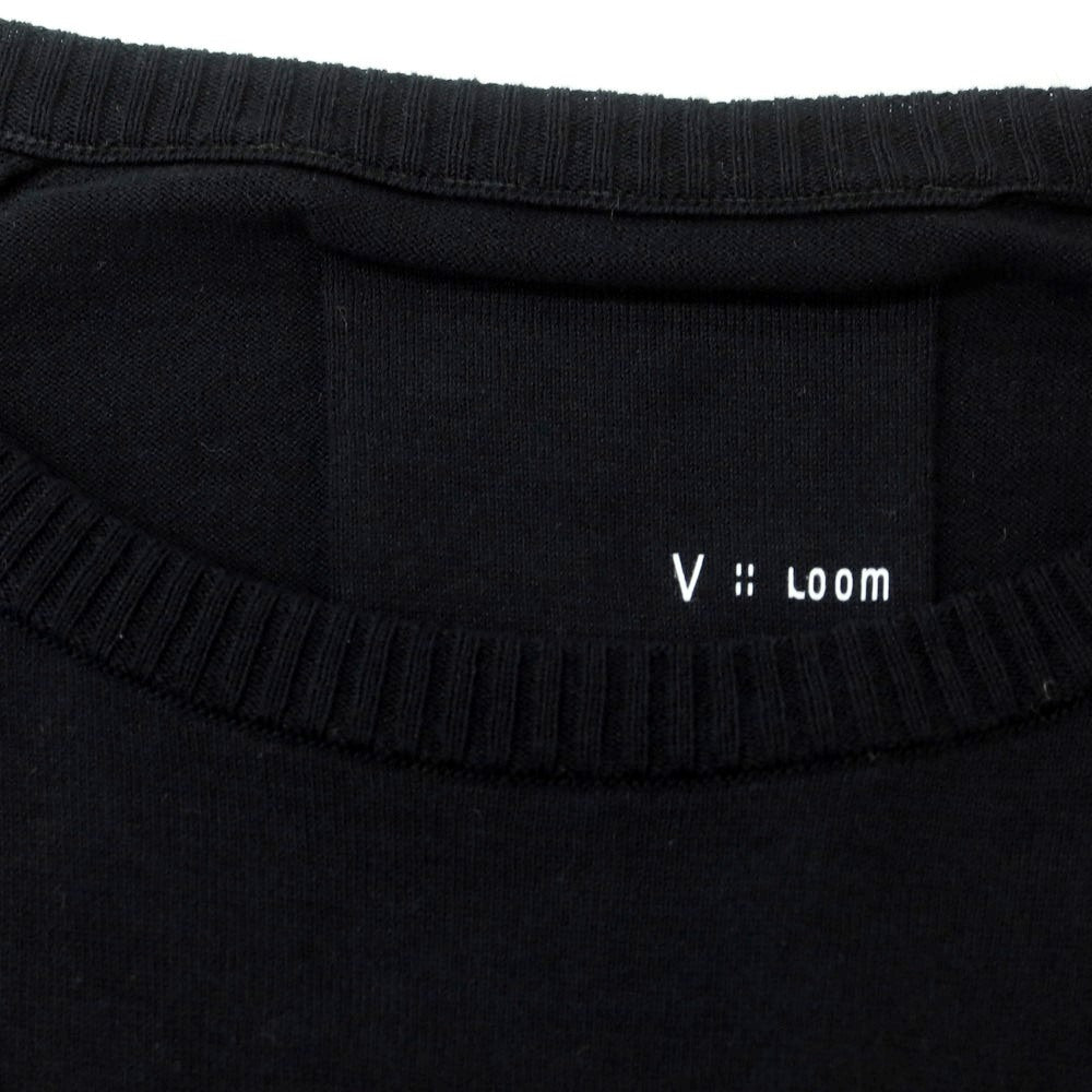 【新品】ヴィルーム V::loom ウール クルーネック 半袖 プルオーバーニット ブラック【 L 】【 状態ランクN 】【 メンズ 】