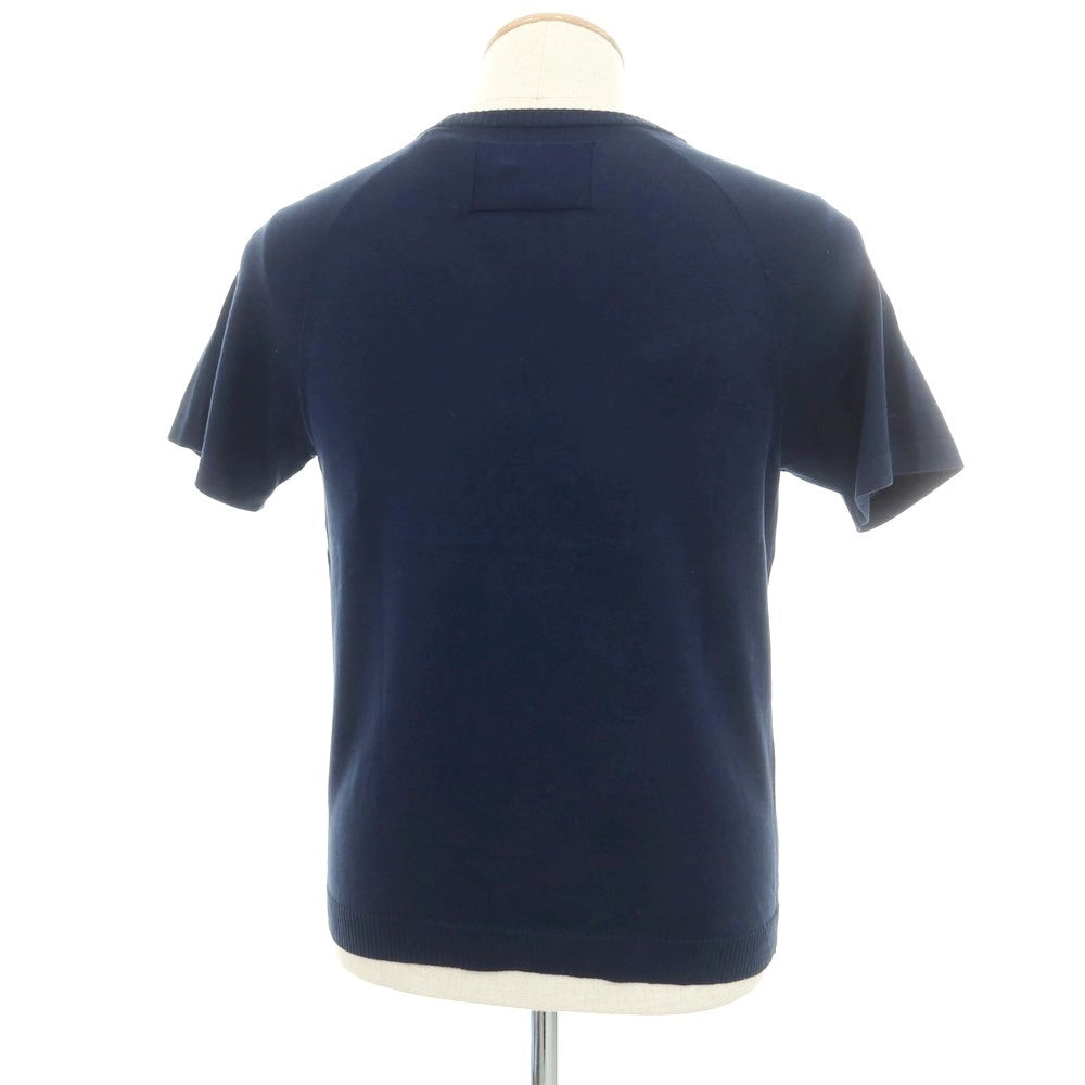 【新品】ヴィルーム V::loom コットン クルーネック 半袖 プルオーバーニット ネイビー【 XS 】【 状態ランクN 】【 メンズ 】