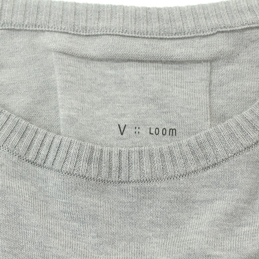 【新品】ヴィルーム V::loom コットン クルーネック 5分丈 プルオーバーニット グレー【 L 】【 状態ランクN 】【 メンズ 】