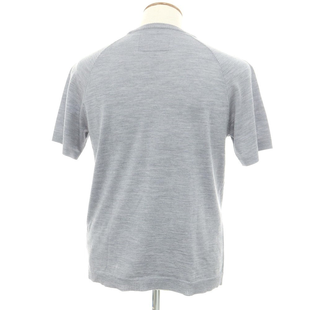 【新品】ヴィルーム V::loom ウール クルーネック 半袖 プルオーバーニット グレー【 M 】【 状態ランクN 】【 メンズ 】