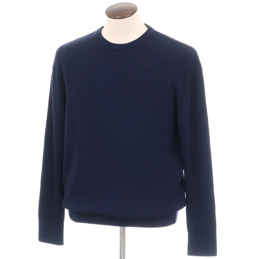 【新品アウトレット】ヴィルーム V::loom ミドルゲージ ウール クルーネック プルオーバーニット ネイビー【 L(紙タグ表記) 】【 状態ランクN- 】【 メンズ 】