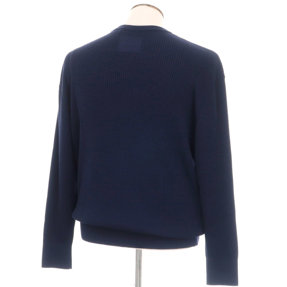 【新品アウトレット】ヴィルーム V::loom ミドルゲージ ウール クルーネック プルオーバーニット ネイビー【 L(紙タグ表記) 】【 状態ランクN- 】【 メンズ 】
