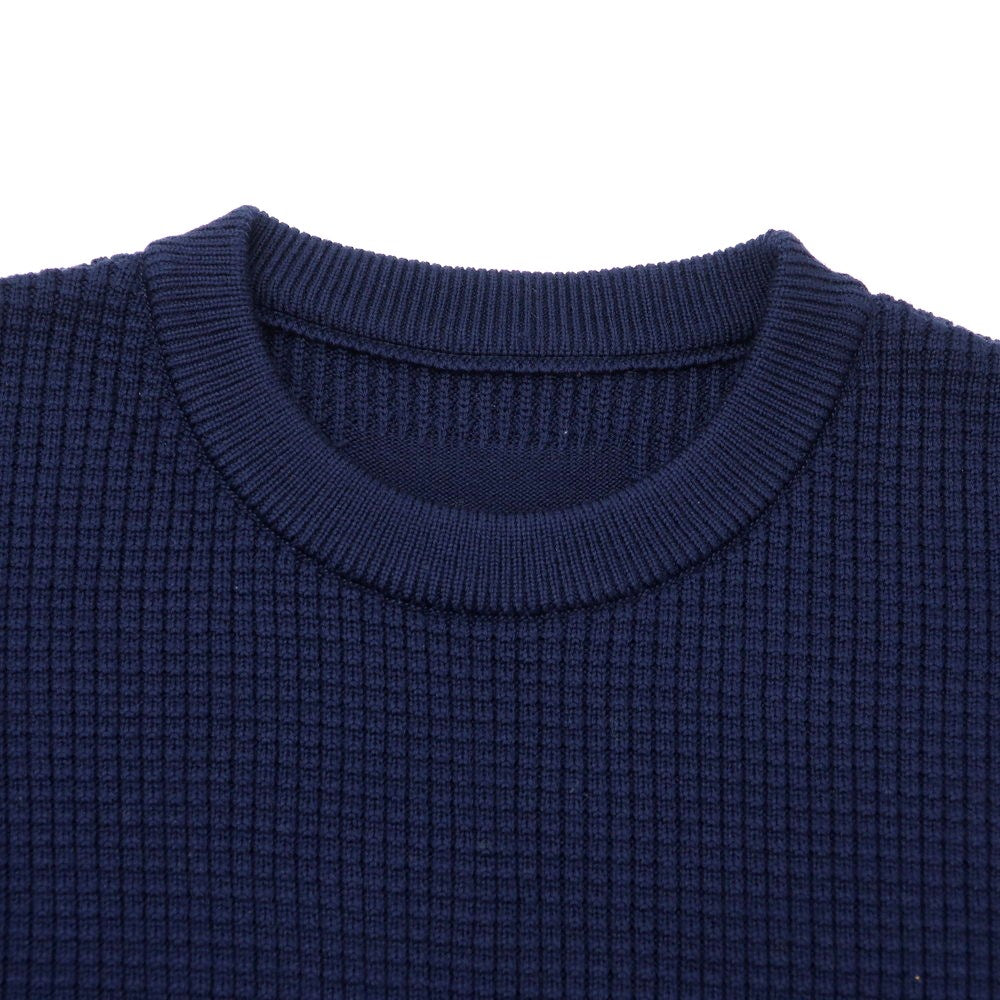 【新品アウトレット】ヴィルーム V::loom ミドルゲージ ウール クルーネック プルオーバーニット ネイビー【 L(紙タグ表記) 】【 状態ランクN- 】【 メンズ 】