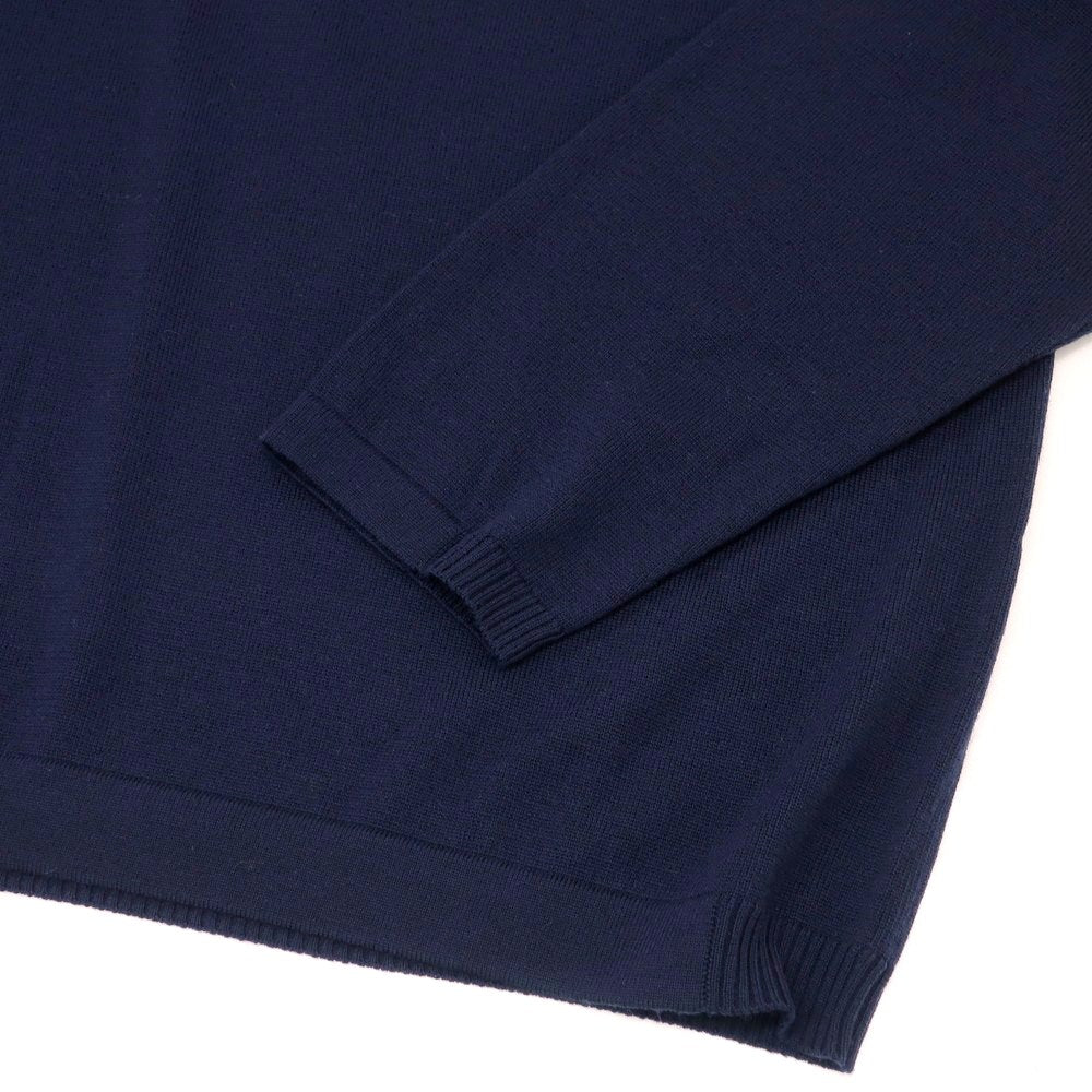 【新品アウトレット】ヴィルーム V::loom ハイゲージ ウール クルーネック プルオーバーニット ネイビー【 L(紙タグ表記) 】【 状態ランクN- 】【 メンズ 】