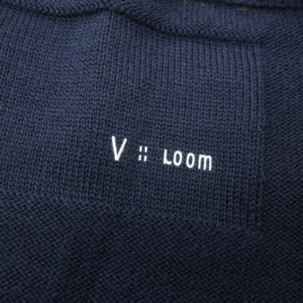 【新品アウトレット】ヴィルーム V::loom ハイゲージ ウール クルーネック プルオーバーニット ネイビー【 L(紙タグ表記) 】【 状態ランクN- 】【 メンズ 】