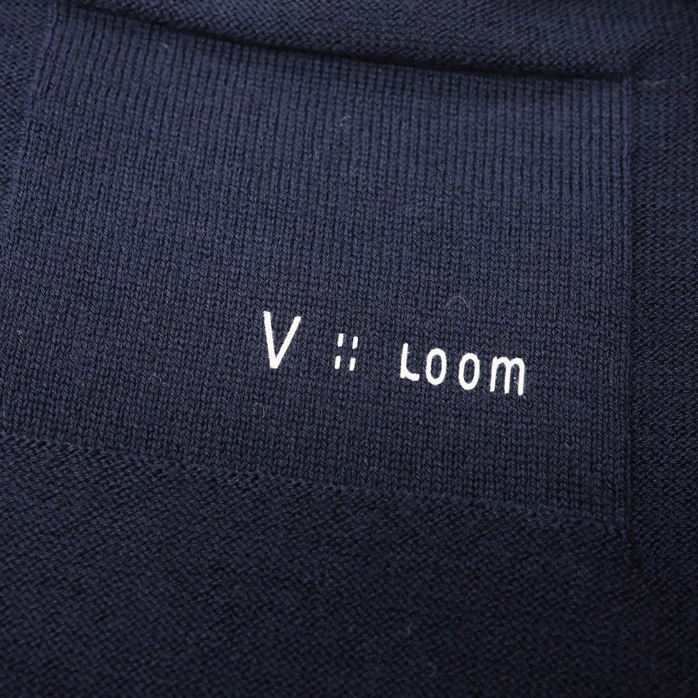【新品】ヴィルーム V::loom ハイゲージ ウール クルーネック プルオーバーニット ネイビー【 L 】【 状態ランクN 】【 メンズ 】