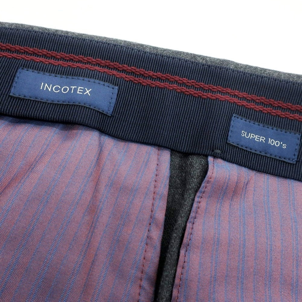 【新品】インコテックス INCOTEX 31型 ウール ワンプリーツ ドレススラックスパンツ ダークグレー(05)【 48 】【 状態ランクN 】【 メンズ 】