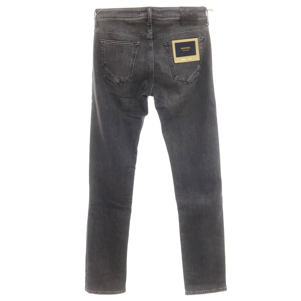 【新品】インコテックス ブルーディヴィジョン INCOTEX BLUE DIVISION Slim ストレッチ デニムパンツ ジーンズ グレーブラック【 32 】【 状態ランクN 】【 メンズ 】