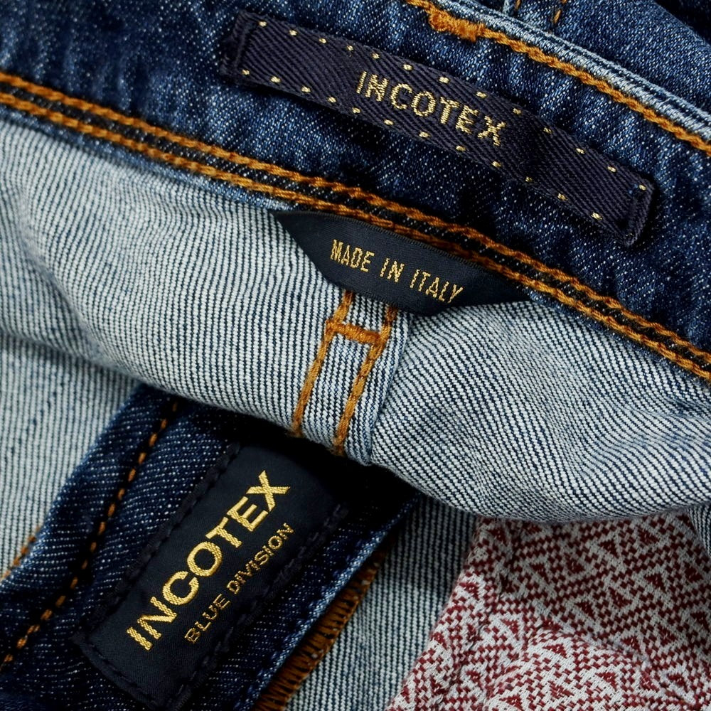 【新品】インコテックス ブルーディヴィジョン INCOTEX BLUE DIVISION Slim ストレッチ デニムパンツ ジーンズ ブルーインディゴ【 33 】【 状態ランクN 】【 メンズ 】
