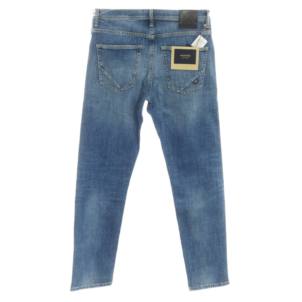【新品アウトレット】インコテックス ブルーディヴィジョン INCOTEX BLUE DIVISION Tapered リペア加工 ストレッチデニムパンツ ジーンズ ブルー【 31 】【 状態ランクN- 】【 メンズ 】