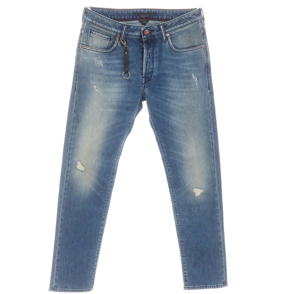 【新品】インコテックス ブルーディヴィジョン INCOTEX BLUE DIVISION Slim リペア加工 デニムパンツ ジーンズ ブルー【 33 】【 状態ランクN 】【 メンズ 】