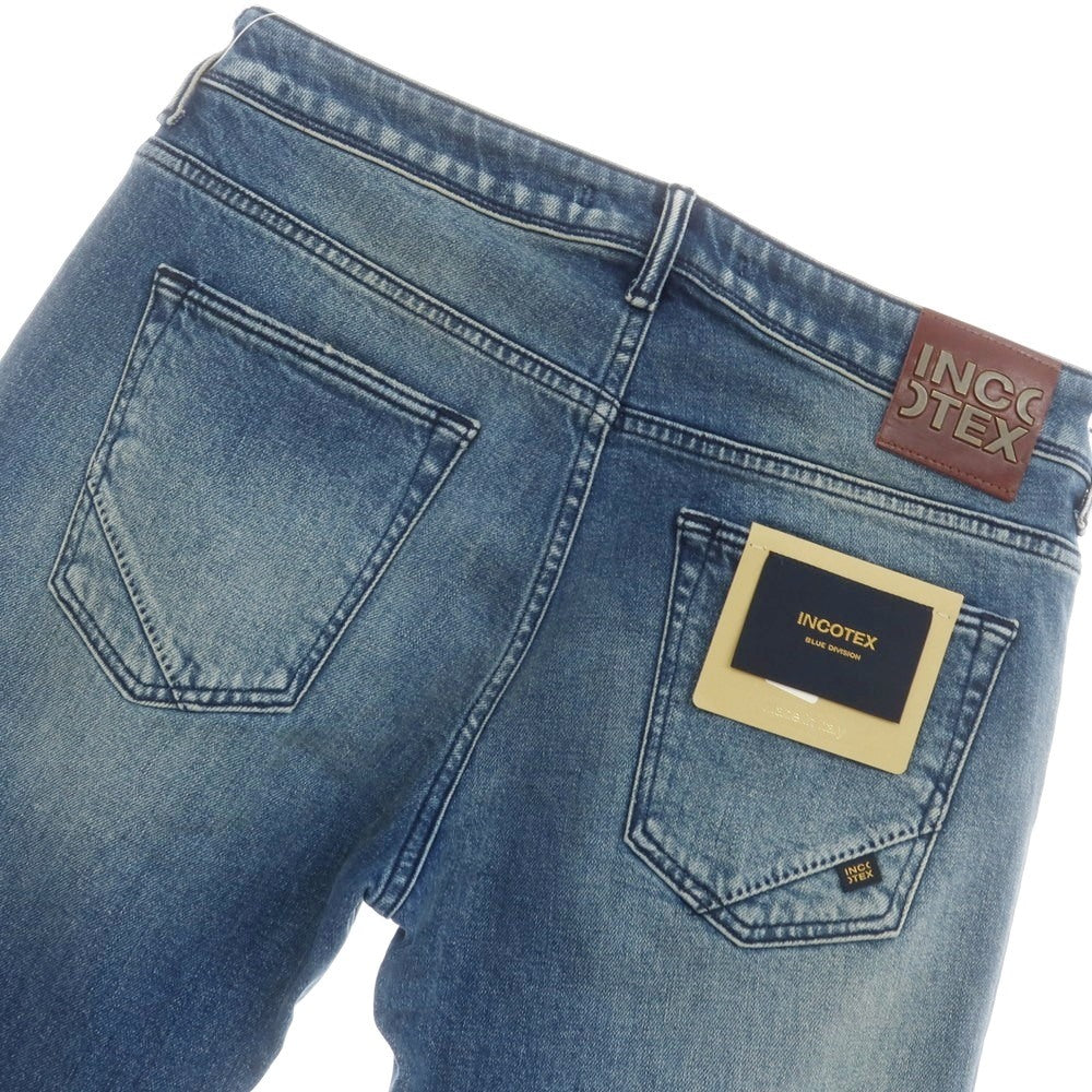 【新品】インコテックス ブルーディヴィジョン INCOTEX BLUE DIVISION Slim リペア加工 デニムパンツ ジーンズ ブルー【 33 】【 状態ランクN 】【 メンズ 】