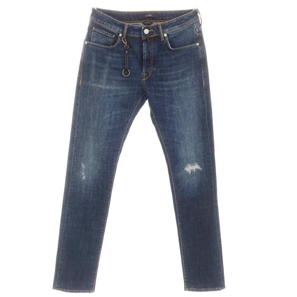 【新品】インコテックス ブルーディヴィジョン INCOTEX BLUE DIVISION Slim リペア加工 デニムパンツ ジーンズ ネイビー【 33 】【 状態ランクN 】【 メンズ 】