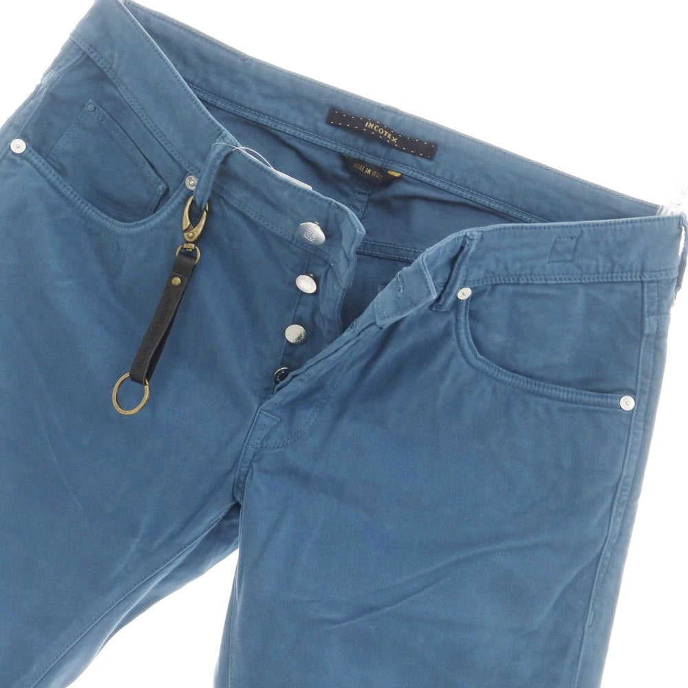 【新品】インコテックス ブルーディヴィジョン INCOTEX BLUE DIVISION Slim 5ポケットパンツ ブルー系【 33 】【 状態ランクN 】【 メンズ 】