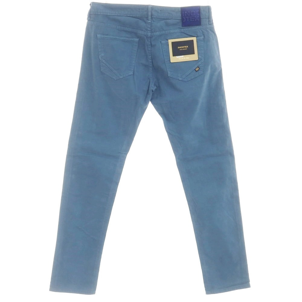 【新品】インコテックス ブルーディヴィジョン INCOTEX BLUE DIVISION Slim 5ポケットパンツ ブルー系【 33 】【 状態ランクN 】【 メンズ 】