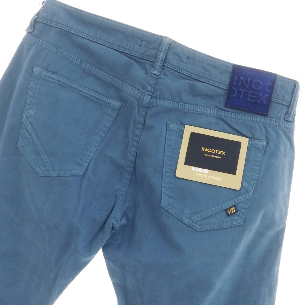 【新品】インコテックス ブルーディヴィジョン INCOTEX BLUE DIVISION Slim 5ポケットパンツ ブルー系【 33 】【 状態ランクN 】【 メンズ 】
