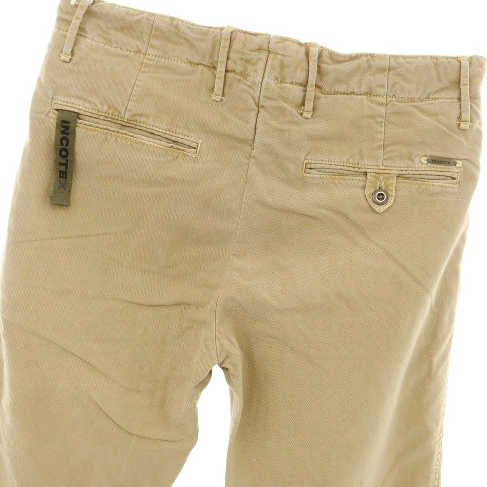 【新品アウトレット】インコテックス INCOTEX SLIM FIT ストレッチコットン チノパンツ ベージュ【 32 】【 状態ランクN- 】【 メンズ 】