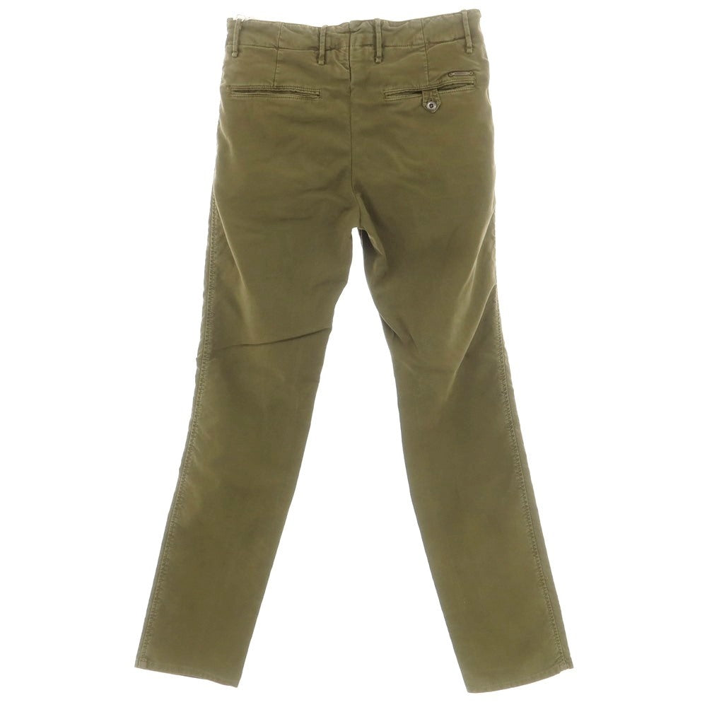 【新品アウトレット】インコテックス INCOTEX SLIM FIT ストレッチコットン チノパンツ オリーブグリーン【 31 】【 状態ランクN- 】【 メンズ 】