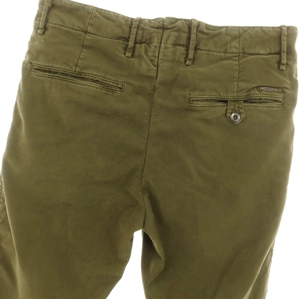 【新品アウトレット】インコテックス INCOTEX SLIM FIT ストレッチコットン チノパンツ オリーブグリーン【 31 】【 状態ランクN- 】【 メンズ 】